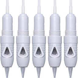 AJICA PMU Permanent Micro-blading Semi-Permanent Makeup 1P I 3P | 5P | 7 P | 3F | 5F | 7F Needles Eyebrow Tattoo Permanent Makeup Pen Needle Cartridge for Eyeliner Pack of 5 (1 Prong Needle)-31