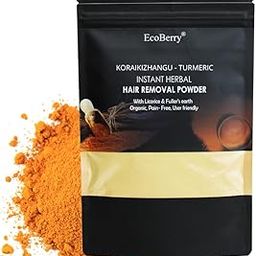 EcoBerry Korai Kizhangu Turmeric Instant Hair Removal Wax Powder For Painless Hair removal | Retarded Hair Growth | 100% Natural & Handmade | Preservative Free | Paraben Free | Vegan 100g (Instant) (Instant)-image-31