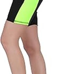 Neu Look Women Color Block Biking Shorts with Side Pockets (Neon Green, Size - M)-image-69