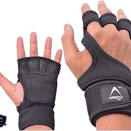 ArrowMax Non-Slip Palm Silicone with Wrist Support Cobra Weight Lifting Gym & Fitness Gloves (Black)-image-16