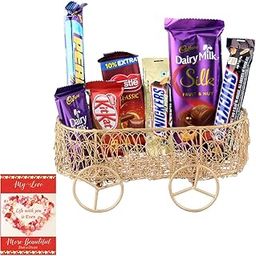 SFU E Com Combo Of Nut Chocolates | Valentine Chocolate With Love Greeting Card | Valentine Chocolate Hamper | 704-4