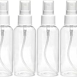 CETC® Plastic Refillable Fine Mist Perfume Atomizer Spray Bottle for Travel Beauty Makeu, 100ml (Transparent) - Set of 6-34