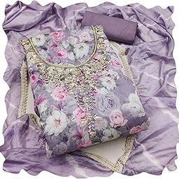 blissta Women's Muslin Digital Printed Unstitched Dress Material-picture-3