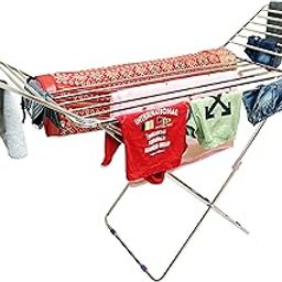 UNIZONE - Cloth Dryer Stand Aluminium Stainless Steel Floor Cloth Drying Stand Jumbo Size Palang Sutaible for All Types of Cloth Drying Stand-image-74