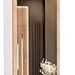 indian crafty Modern Door Dressing Table with Mirror – Engineered Wood, Quality Assured Furniture, Compact Vanity Unit, 38D x 55W x 182H cm-image-95