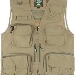 Men Multi Pocket Fishing Photography Outdoor Traveler Work Vest Jacket M-picture-29