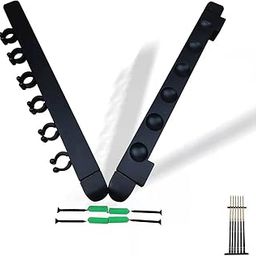 Billiedge Pool Cue Rack, Wood Billiard Cue Rack, Wall Mounted Billiard Snooker Pool Cue Stand, Billiard Stick Holder for Holding six cues (Black)-picture-24