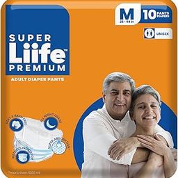 Super Liife Soft and Rash Free Premium Adult Diaper Pants for Unisex with Wetness Indicator | All Night Usage | Super Absorbent - 10 Count (Medium) (71-111 cm | 24-44 Inches)-image-61