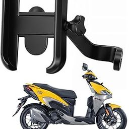 WHIPONE Metal CNC Mobile Holder for Scooter, Scooty & Motorcycle Compatible for Hero Xoom 125, Mirror Mount, 360° Rotation, Strong Anti-Slip Grip, Wide Adjustable Fit for All Smartphones (Black)-13