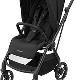 Maxi Cosi Leona² Ultra-Compact Stroller, One-Hand Fold, Lightweight Design, Travel-Friendly, Reversible Seat, 5-Point Safety Harness, UPF50+ Canopy, 4-Wheel Suspension, Essential Black, (0-4 Year)-15