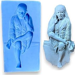 Age Hindu god sai Baba Lord shirdi Idol Sculpture Silicone Pattern Mold Flexible and Washable Silicone Mould-picture-31