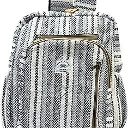 FIBERGOLD Large Hemp Bag Pack Natural Himalayas Hemp | Travel Backpack, Festival Bag, Eco-Friendly iPad Backpack | Fair Trade & Handmade, Fashion Backpack-image-7