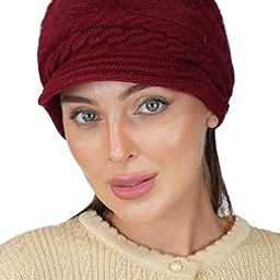 Women's Winter Beanie Cap | Soft Stretchable Warmth Knitted Girls Woolen Beanie Cap for Winter Season (4022, Maroon)-image-69