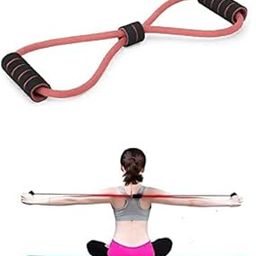 Fitfix® Total Finess Stretch Body Toning and Stretching Travel Exercise Tube for Men and Women (Orange) Figure 8 Shaped Resistance Bands Tube-image-18
