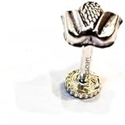 92.5 Sterling Silver Nose Pin for Women and Girls (Religious Lotus Design) (SILVER ORNAMENTS : 0.100 GRAMS) (Back Push Style)-picture-45