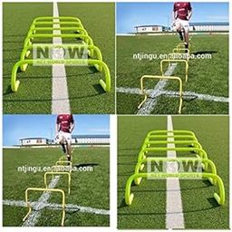 CW 6 Inch, 9 inches, 12 inches Home Gym Exercise Sports Training PVC Jumping Hurdles For Agility & Speed Workout (Yellow) - Pack of 6 Set-20