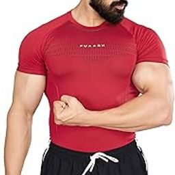 Nylon Seamless Compression Half Sleeves Dry Fit T-Shirts for High Performance in Gym & Workout-image-66