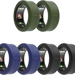 Tulbeys Smart Ring Protector Case Compatible with Samsung Galaxy/Oura Ring Gen 3 / RingConn, Thin Soft Silicone Smart Ring Cover Working Out Accessories Men Women (2green+2deepblue+2black-S)-27
