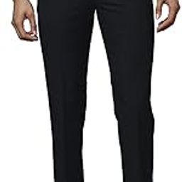 Men's Terry Rayon Blend Solid Pattern Slim Fit Flat Front Formal Trouser-picture-13