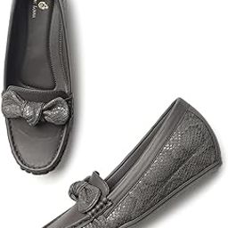 Women Comfortable Metallic Loafer Mules Wedges Casual & Formal Footwear-image-35