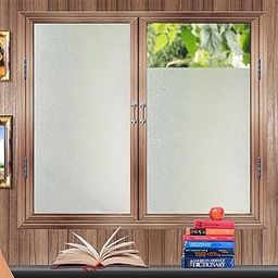 SUNBIRD® Privacy Windows Glass Film Glass & Doors, Self Static Cling Frosting Decorative Window Stickers Window Tinting for Home Bathroom (20 X 40 Inch, Frosted)-image-11