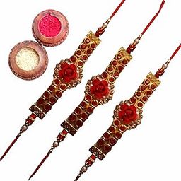 Raksha Bandhan Rakhi Designer Rakhi for Brother Set of 3-image-10