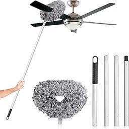 Ceiling Fan Cleaner for High Ceiling, Extended Fan Blade Cleaner 13-50 Inch, Reusable Microfiber with Extension Handle for Furniture, Bookshelf and Doors-image-23