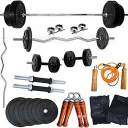 BODY MAXX PVC Home Gym 20 Kg Combo,Black-25