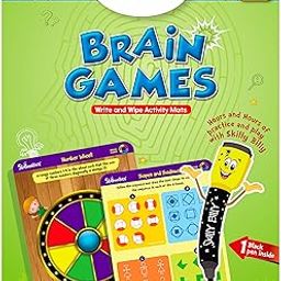 Skillmatics Brain Games Activity Mats - Logic and Problem Solving Game for Kids, Reusable Write & Wipe Activity Set with Marker, Educational Gift for Ages 6, 7, 8, 9 & Up-image-67