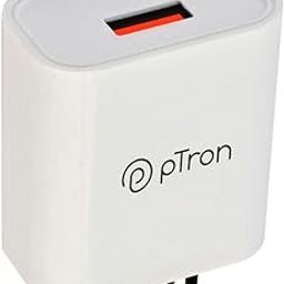 pTron Volta 12W Single Port USB Fast Charger, BIS Certified, Made in India Wall Charger Adapter, Universal Compatibility (Cable Not Included, White)-7