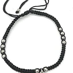 Handmade Adjustable Black Silk Thread hanging Chinese Fan anklet For Women | girls | Nazariya |Payal | Nazar Battu |Free Size |Single Leg-image-75