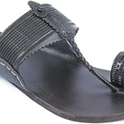 Men's Vintage Kolhapuri Chappal Stylish Durable Smooth Comfortable Flip Flops Anti Slip Design Sandals Nine Braided Brown Slippers Traditional Indian Footwear-image-94