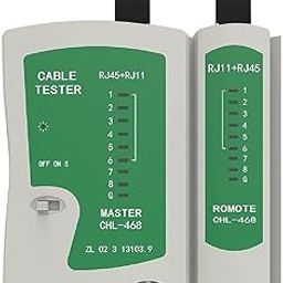 Meshiv MM-LT-130 RJ45 and RJ11 Network Cable Tester with led lits Indicators RJ12 CAT5 CAT 6 UTP Network Ethernet Cable Tester Test Tool, Telephone Line Detector Tracker-19