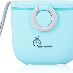 R for Rabbit Silicone First Feed Meal Box for Baby, Kids Multi-Functional Milk Powder Container Box 210G (Blue)-13