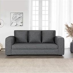 Casacomfort Tropico 3-Person Sofa Fabric Sofa Set for Living Room (Dark Grey)-image-23