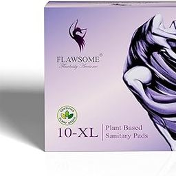 Flawsome Sensitive Sanitary Pads for Women & Girls, (Pack of 10, Size XL), Certified 100% Rash-Free by Gynecologist, Natural Plant Top Sheet, Odour-Free, No Chlorine, No Chemicals, With Paper Disposal Pouches-image-56