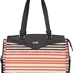 Jute Vegan Leather Women's Work Bag With Double Handles Strap-8