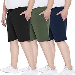 West Gate Clothing Plus Sizes Men's Cotton Knee Length Shorts | Casual and Night Wear Mens Shorts Pack of 3-picture-32
