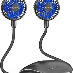 HandFan 10000mAh Portable Neck Fan Rechargeable, Wearable Personal Fans for Neck, Hands Free Necklace Fan Battery Operated, Neck Cooling Air Condition for Men Women Travel Hiking Cycling Outdoors-image-21