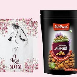Midiron Almonds gift for mother|100% Natural California Dried Almonds 100g Pack Pouch |Gift for Mother's Day, Birthday | Premium Badam Giri | High in Fiber & Boost Immunity | Real Nuts | Gluten Free-image-41