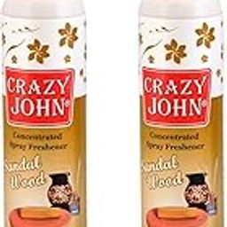 CRAZY JOHN Air Freshner Spray Combo Pack- 60Ml & 60Ml 2 Pc Combo (Sandal)-image-56