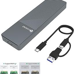 M.2 NVMe/NGFF SSD Enclosure USB 3.1 Gen2 10Gbps for 2242/2260/2280 M-Key/M+B Key PCIe SSD, supports Dual Protocol NVMe and NGFF SSD, UASP Max 2TB, Aluminium Case (SSD Not Included)-27