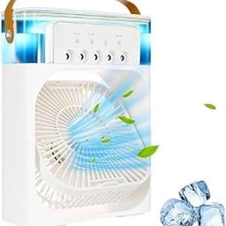 Portable Air Cooler, 4L Mini AC with 3 Speed Settings, USB-Powered Personal Fan and Humidifier, White (Pack of 1)-picture-11