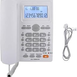 Corded Phone, Desktop Landline Telephone Wired Phone for Home Office Hotel Use, Speakerphone, Caller ID Display, Hands Free Calling (White)-27