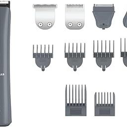Havells Turbo 10 In 1 Grooming Kit | Hair Trimmer,Face, Ear & Nose | No Nicks & Cuts | GS6110,Unisex, Grey-50