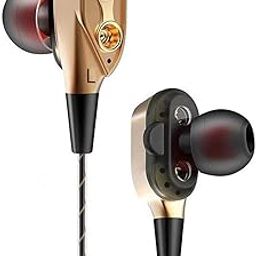 Sounce Thunder in-Ear Wired Earphones with Mic – Hi-Res Audio, 3.5mm Jack, One-Button Control, Extra Earbuds – Premium HiFi Earphones Compatible with Smartphones, Tablets, Laptops (Gold)-31