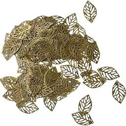 100 Pieces Tree Leaf Filigree Hollow Cut Charm Pendant DIY Jewelry Findings-image-70