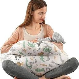 Kazlin Feeding Pillow for New Born Baby with Detachable Cover Breast Feeding & Maternity Nursing Pillow for Breastfeeding Set of Support for Baby Feeding Pillow and Mom Cradle (RABIT-FA)-image-13