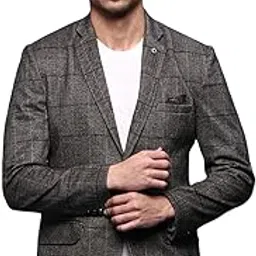 showoffff Men's Single Breasted Slim Blazer-picture-38