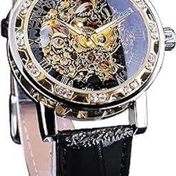 Leather T-Winner Fashion Analogue Men's Watch(Gold Dial Faux Leather Colored Strap)-Gmt1089-2-picture-20